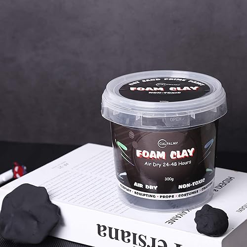 Miniatura 6 de Arcilla de espuma moldeable para cosplay (negro)  Alta densidad y alta calidad para diseños intrincados  Se seca al aire a la perfección para cortar