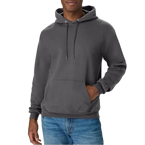 Hanes Men's EcoSmart Hoodie, Midweight Fleece, Pullover Hooded Sweatshirt