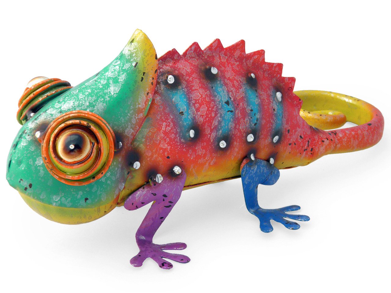 カメレオンの飾り 金属飾りの置物 カメレオン(グリーン)飾り 置物