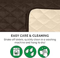 Vista 11 de Furhaven - Funda para muebles de sala de estar para perros y gatos, protector reversible de dos tonos, resistente al agua, lavable, color expreso