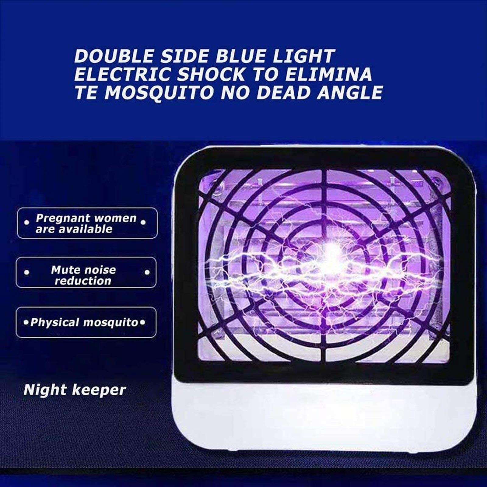 Lampada antizanzare, Lampada antizanzare elettrica a LED UV con Presa USB, fotocatalizzatore LED a Luce Blu antizanzare