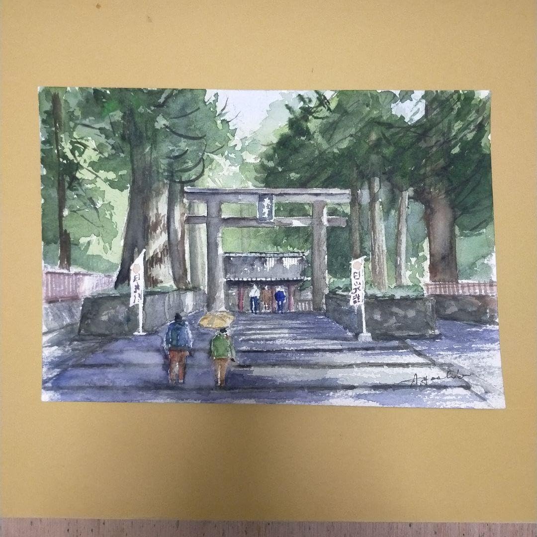 水彩画 原画 店長 杉原明作品 「愛馬 アンナ」 水彩画 A4 | Atelier COMET