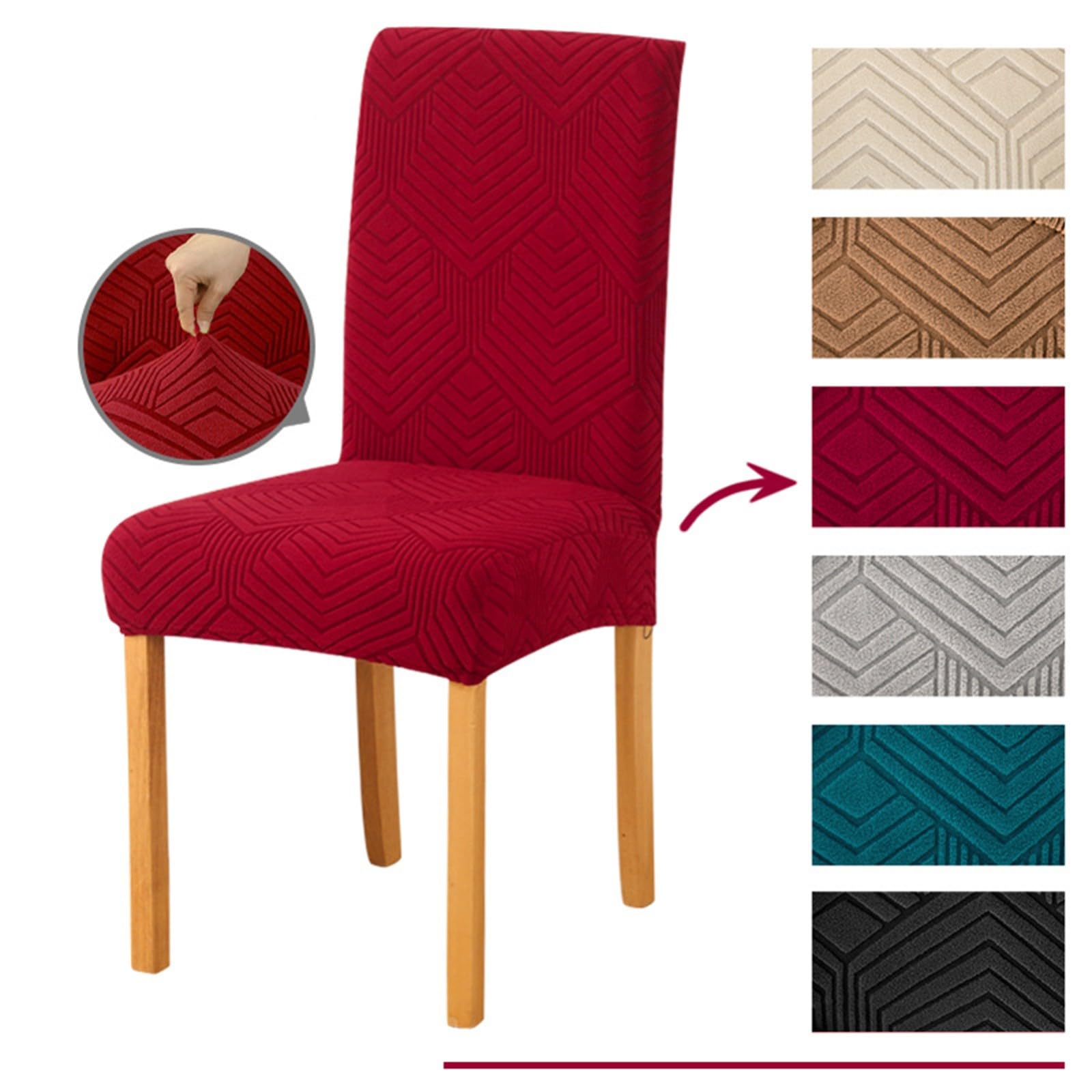 Extensibles Housse de Chaise de Salle à Manger Lot de 2/4/6 | Housse Chaise Salle a Manger avec élastique en Bas,Douces et Lavables,pour Maison Restaurant Salon Réception(Navy Blue,4Pcs)