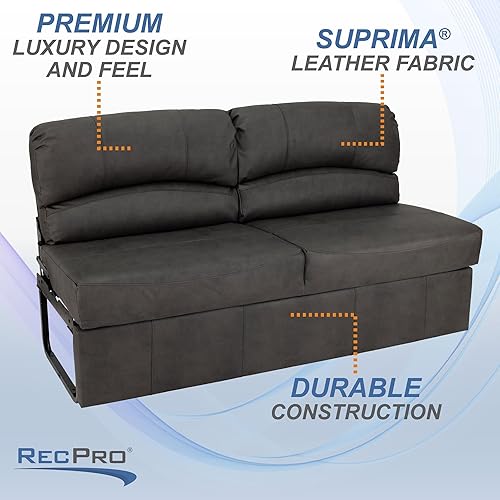 Miniatura 23 de RecPro Charles RV Jackknife Sofá Sofá biplaza Sofá cama Opciones de longitud 62 pulgadas, 68 pulgadas, 72 pulgadas (62 pulgadas, masilla)