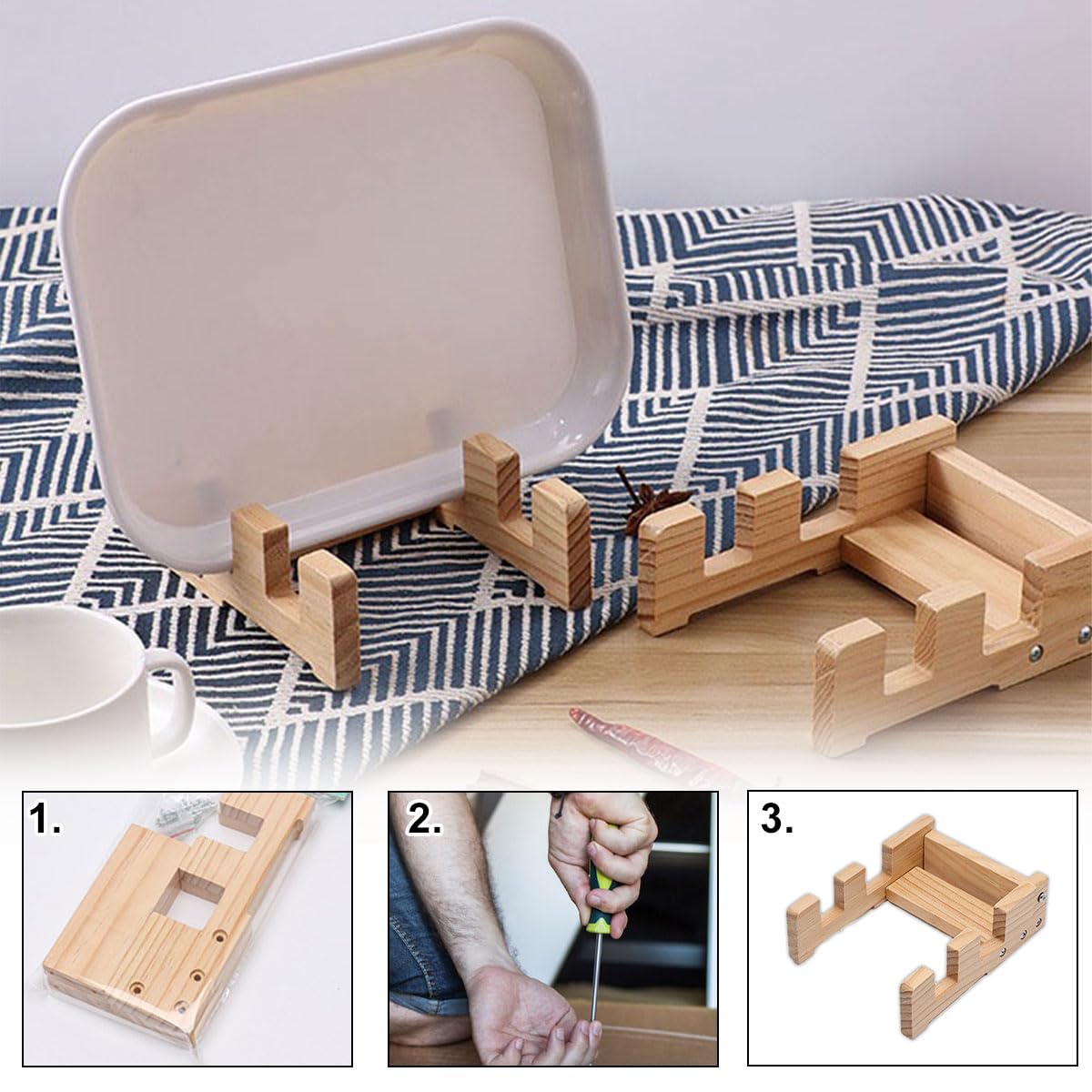 Support pour Planches à Découper, Porte Couvercle Asserole, Organisateur de Placard de Cuisine, pour Ranger Les Couvercles de Casseroles, Les Planches à Découper et Les Assiettes, 16 x 12.5 x 5cm