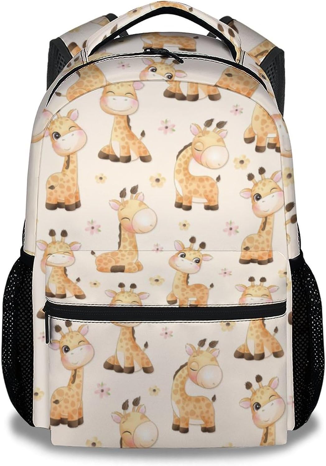 UNIKITTY Giraffes Backpack for Girls Boys, 16 Inch Yellow