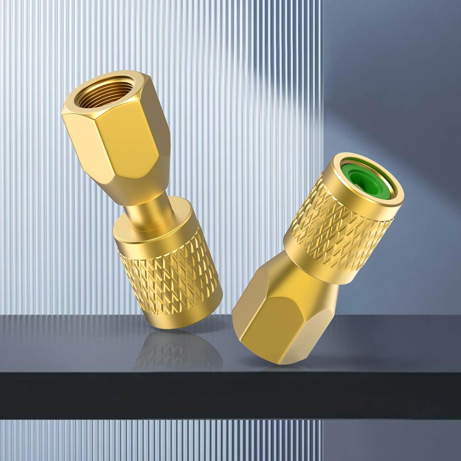 MEANLIN MEASURE 19110 Low-Loss Quick Coupler, 1/4" SAE Flare x 1/8" NPT Style Fitting for HVAC Refrigerant Recovery Tank Pressure Checks