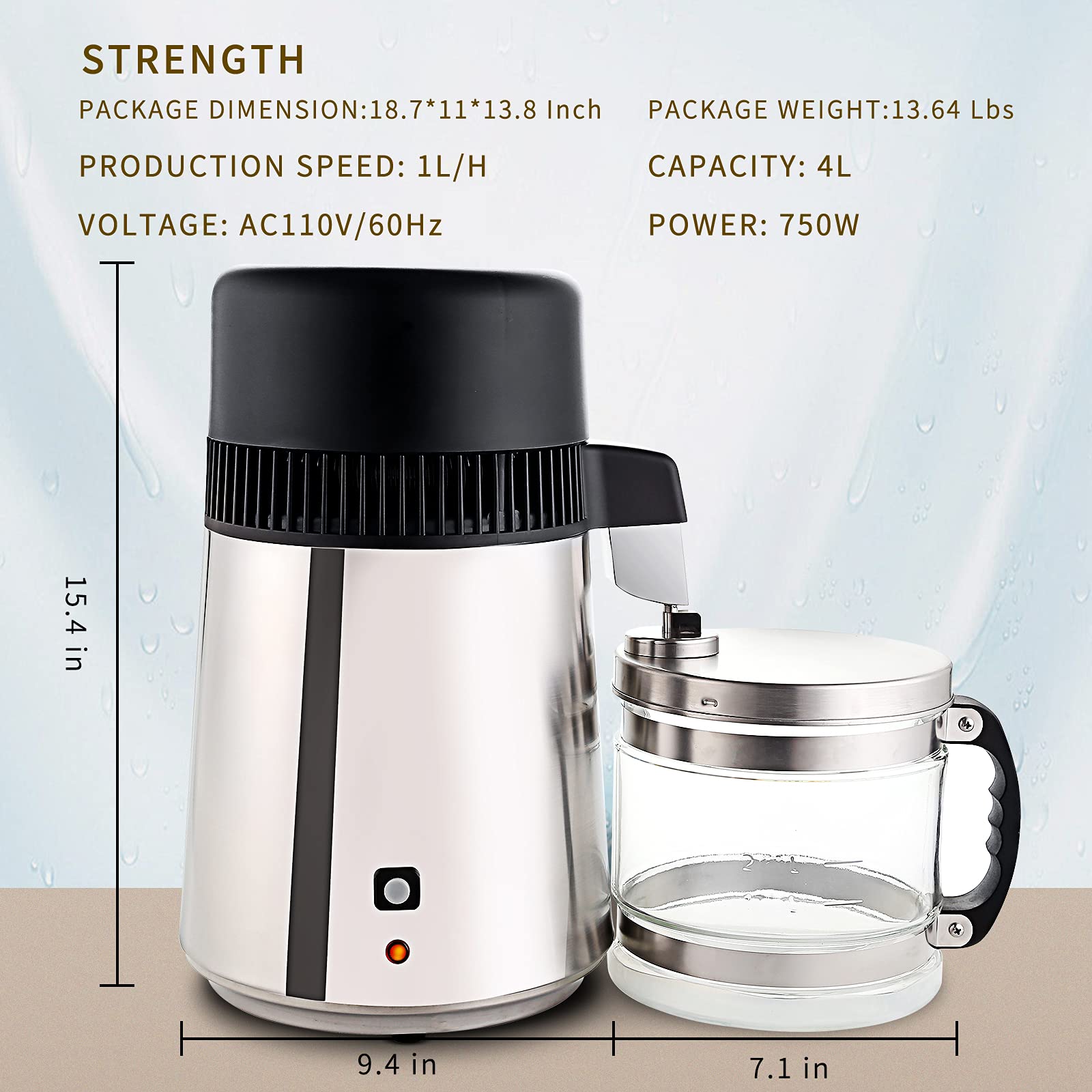 JOMWECL Water Distiller for Home,