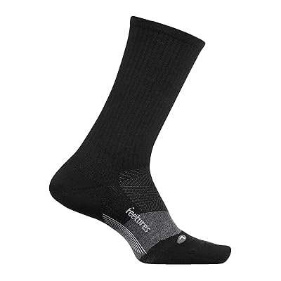 Feetures Merino 10 Cushion Crew Crew Cut Socks Shoes Charcoal 1