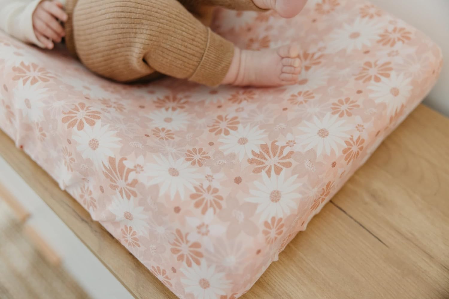 Copper Pearl Premium Knit Changing Pad Cover : Soft, Stylish, and Universal Fit for All Standard Diaper Changing Pads, Trendy Design Changing Pad Covers, Penny