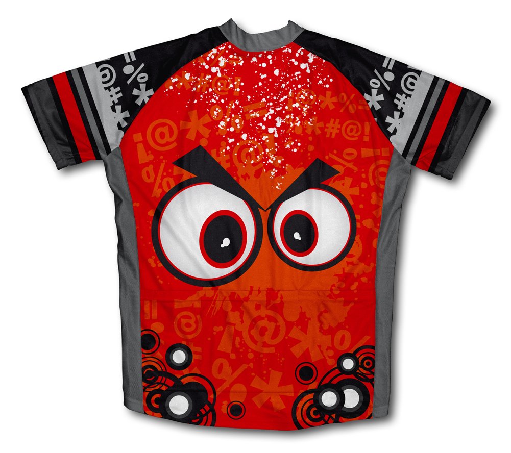 ScudoPro Angry Thinker Short Sleeve Cycling Jersey for Youth - Size M Black