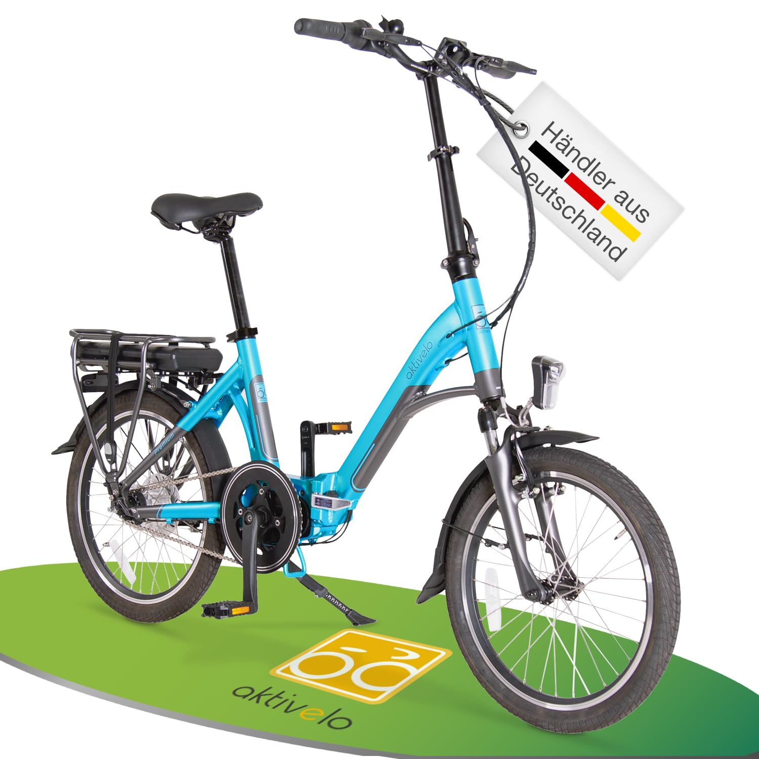 Alu Elektro Faltrad Komfort,E Bike Elektrofahrrad 20",250W/36V/10,4Ah,wartungsfreier Mittelmotor,Lithium-Ionen-Akku,5 Motorunterstützungsstufen,7-Gang, Alurahmen,Schiebehilfe
