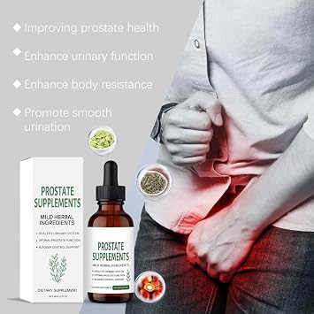 Prostate Support Drops, Improves Both Vitality And Endurance Unleashes Inner Energy,Enhance Masculine Charm (2 PCS)