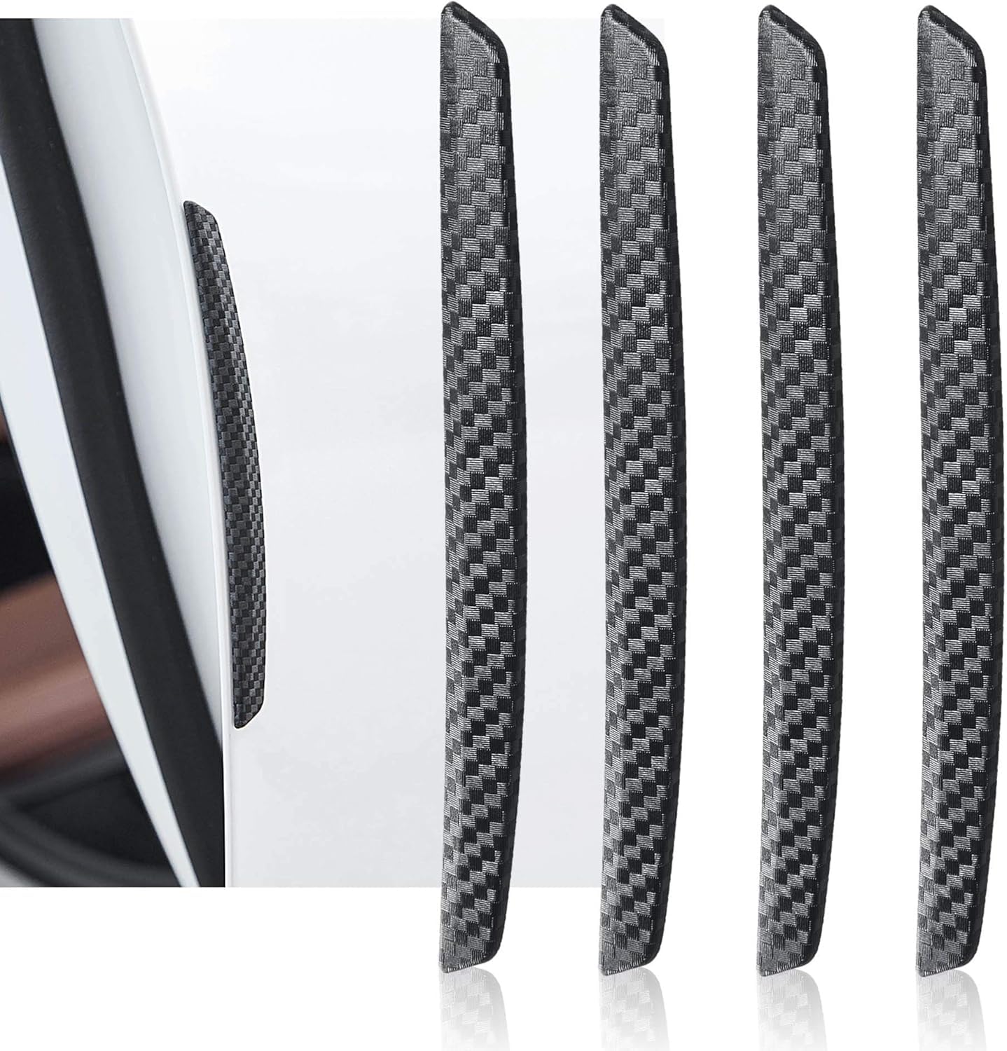 Woniyal Car Door Guards for Kia Sorento | MQ4 | BJ ab 2020, Carbon Fiber Edge Protector Trim Anti-Collision Ding Scratch Bumper Strips Protection Clear 4Pcs