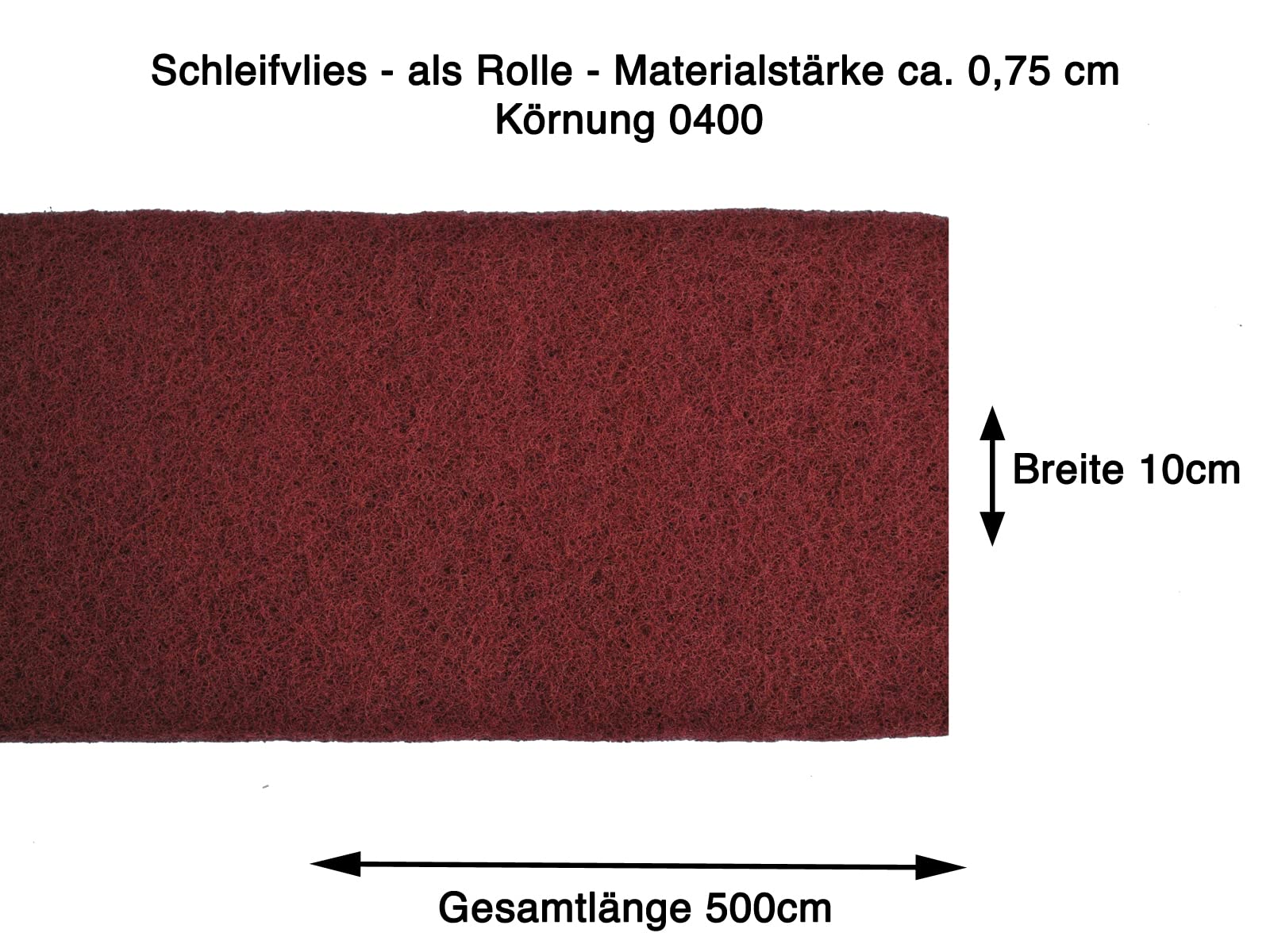 Schleifvlies Rollen-Set mit 5 m Körnung 240 und 5 m Körnung 400