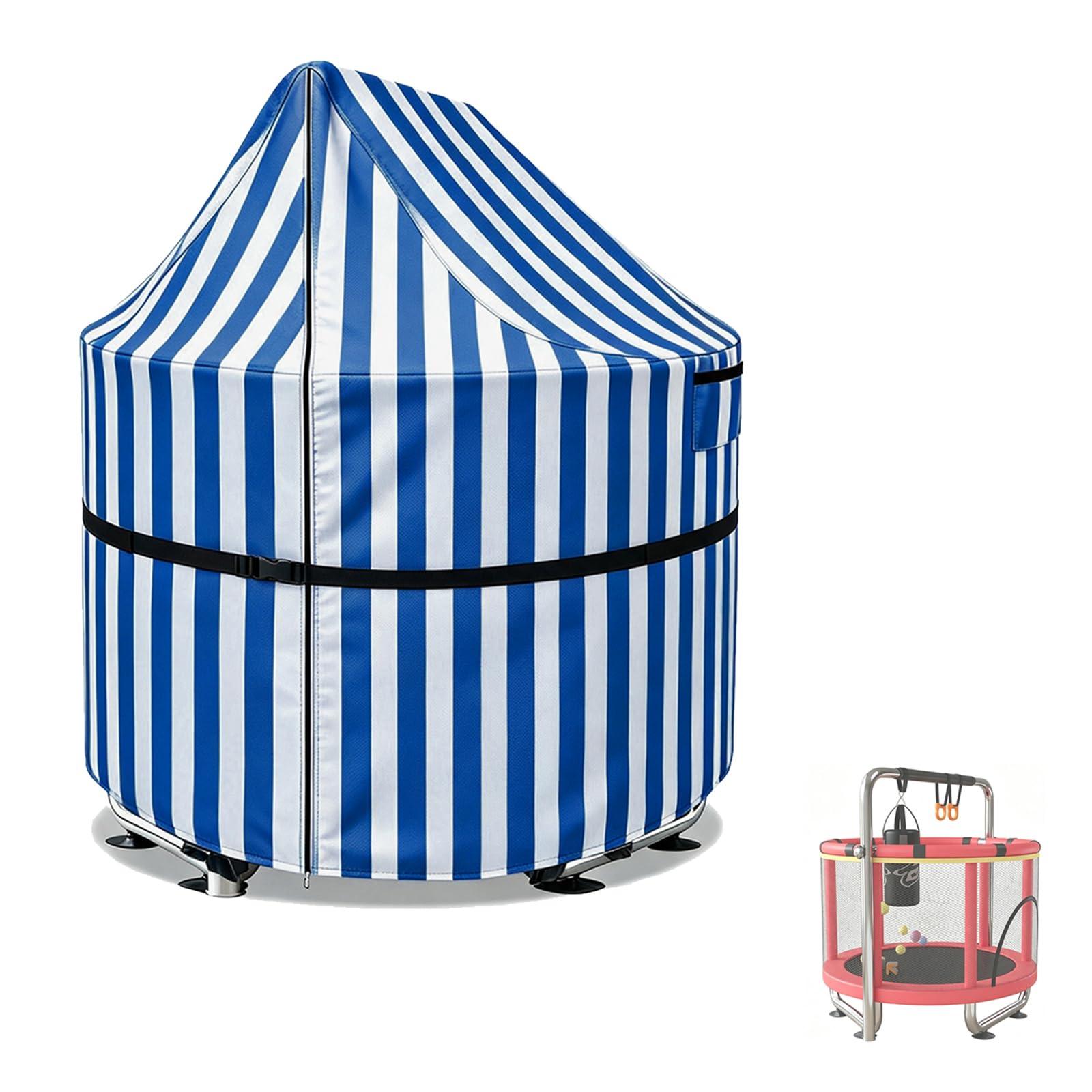60" Waterproof Mini Trampoline Cover,Slope Design no Standing Water