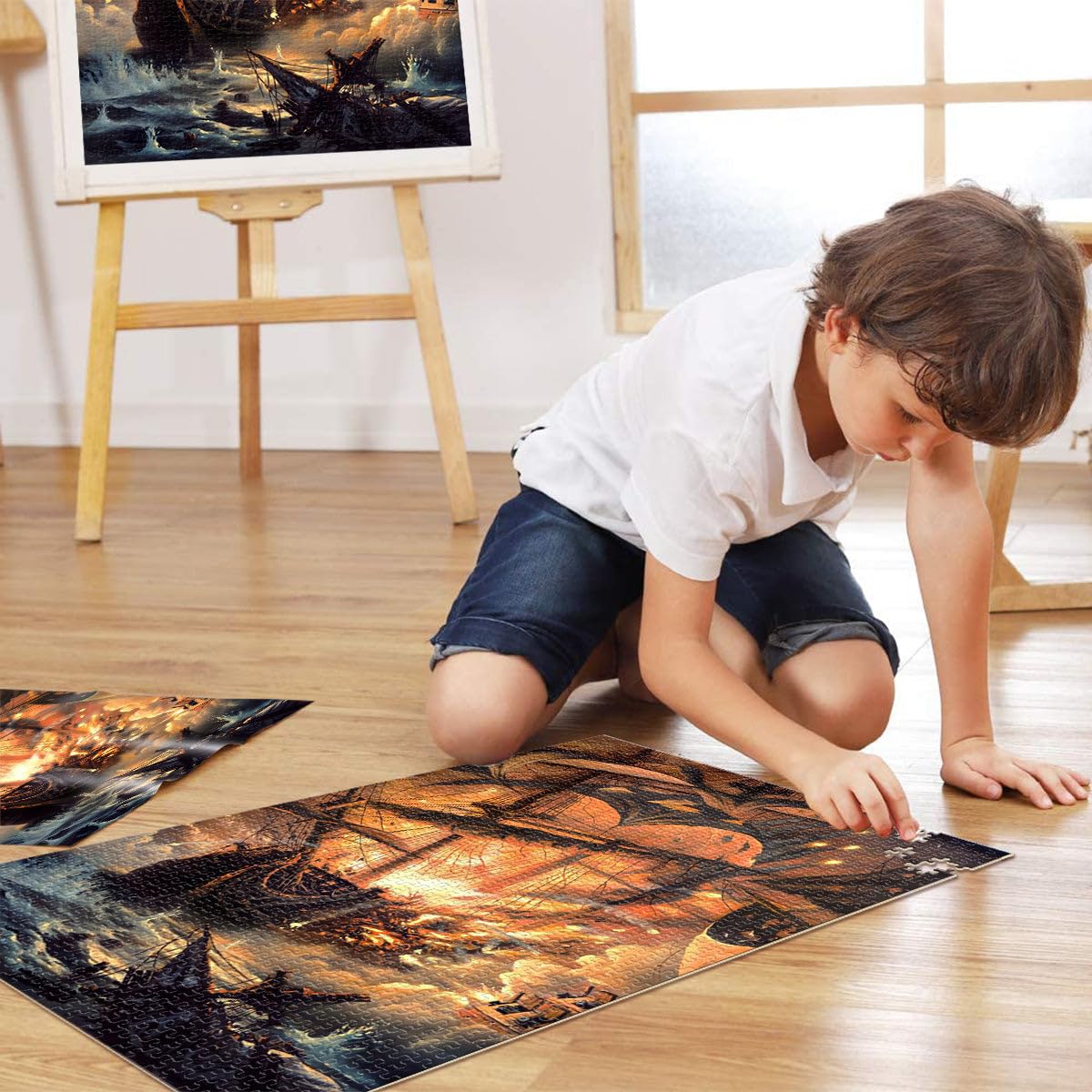 puzzle 2000 pezzi per adulti Nave pirata Giocattoli che creano dipendenza e sfidano l'intelligenza del cervello Idee regalo 70x100cm