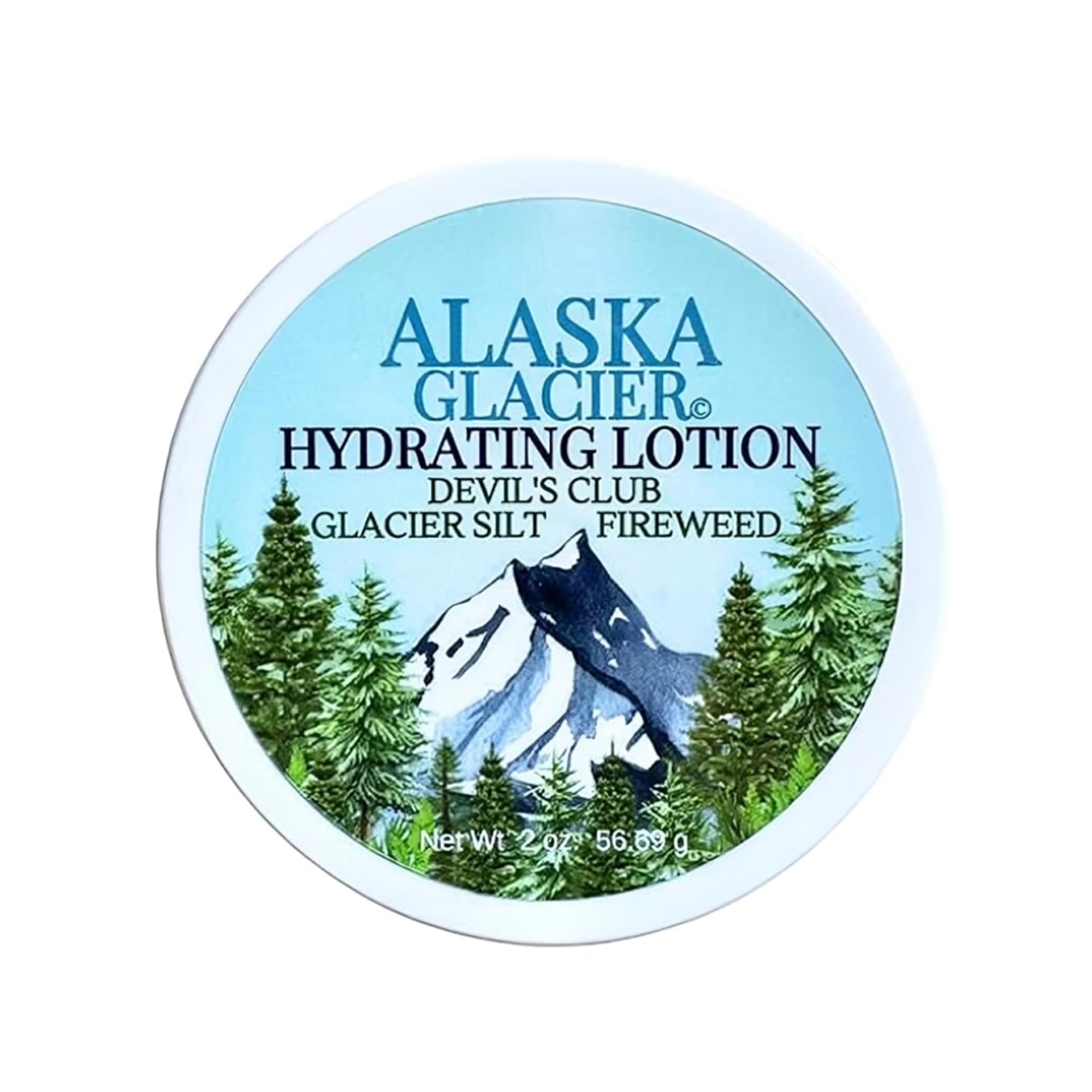 Snowy Summit Alaska Glacier Lotion - Refreshing Full Body Lotion - Moisturizing Body Lotion with Devil's Club & Fireweed Oils from Alaskan Rainforest