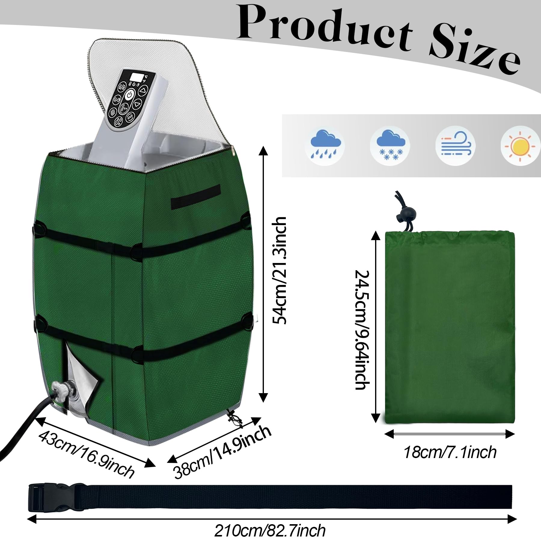 Housse De Pompe De Chauffage Spa 600D Tissu Oxford Isotherme