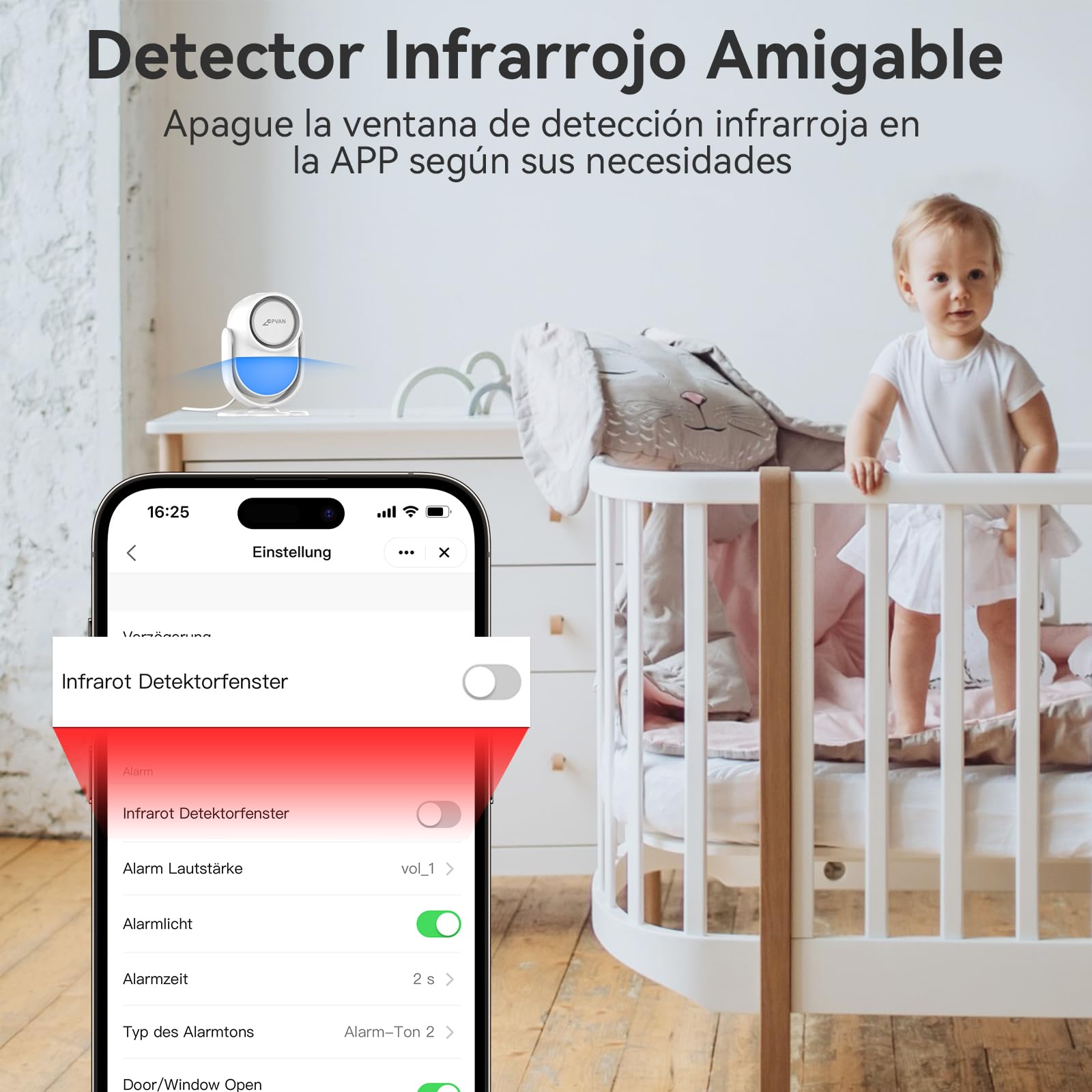 CPVAN WiFi Alarmanlage Haus mit PIR-Bewegungsmelder,Drahtloses DIY-Smart-Alarmsystem mit 6 Tür-/Fenstersensoren für Sicherheit – Lokalaler Alarm & App-Benachrichtigung, Weiß