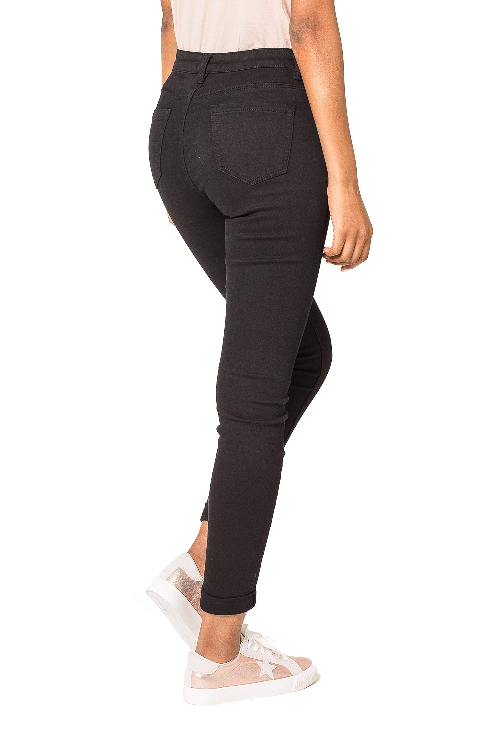 Nina Carter P056 - Pantalon en jean pour femme - Coupe skinny - Taille haute