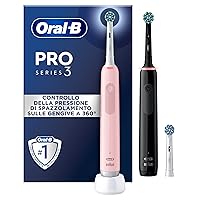 Oral-B Spazzolini Elettrici Ricaricabili Pro Series 3 Rosa e Nero con 3 Testine di