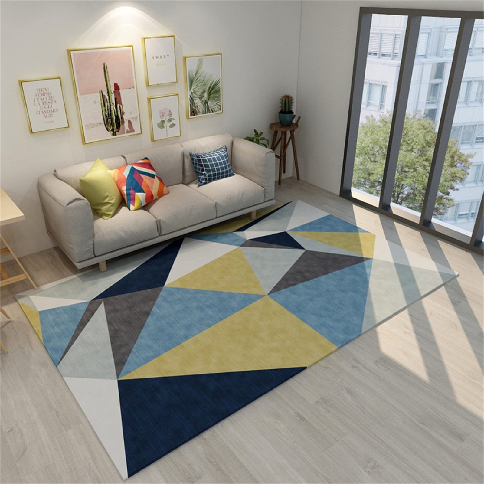 Tapis antidérapant intérieur grand format 180x250cm pour sécuriser le salon