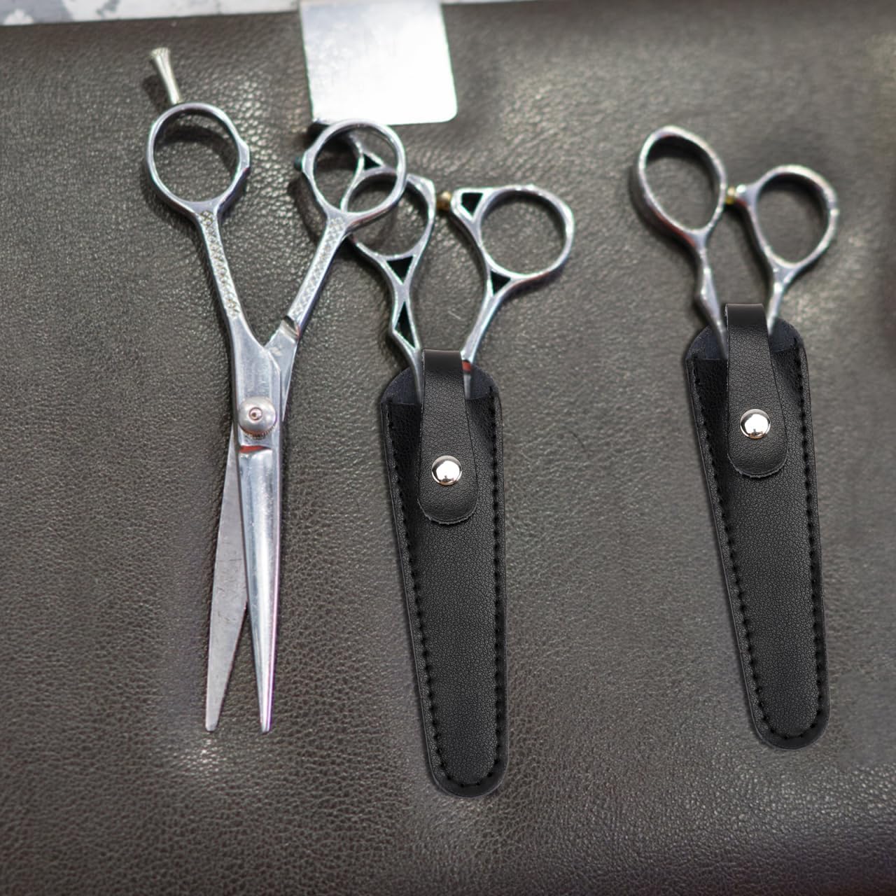 SHERCHPRY 6Pcs Scissor Covers Protective Sleeves Tool Storage Bags for Household and Hairdressing Scissors Safety and Organization 5.90X1.65X1.18In