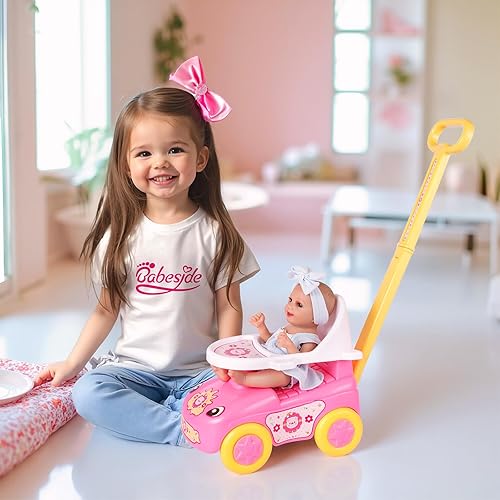 Miniatura 5 de BABESIDE Accesorios para muñecas, cochecito de muñeca para muñecas pequeñas de 12 a 15 pulgadas, cochecito de muñeca, adecuado para muñecas de 12,