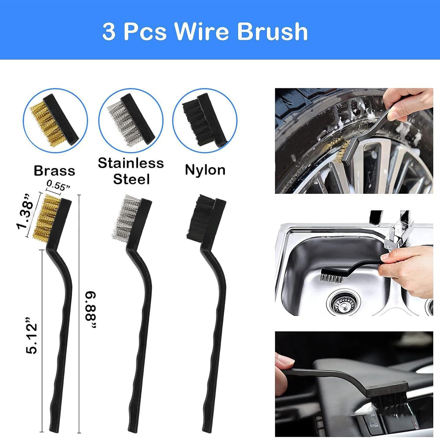 Car Wash Brush | 29-Piece Vehicle Detailing Scrubber Set | Auto Exterior Cleaning Brushes - for Truck Sedan SUV RV Garage Outdoor Home