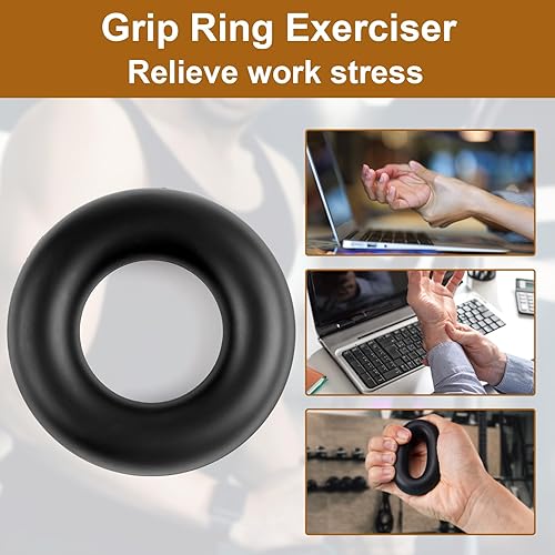 Miniatura 6 de BLEUM CADE Entrenador de fuerza de agarre, paquete de 5 dispositivos de fortalecimiento de manos con niveles de resistencia ajustables, fortalecedor