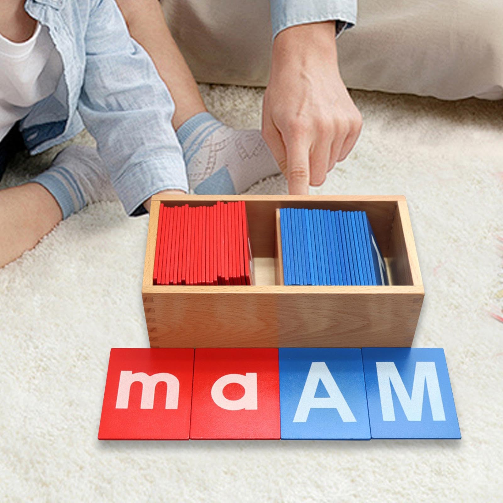 Lernkarten für Kinder, Alphabet Lernkarten Aus Holz für Spiel, Reise Und Interaktion