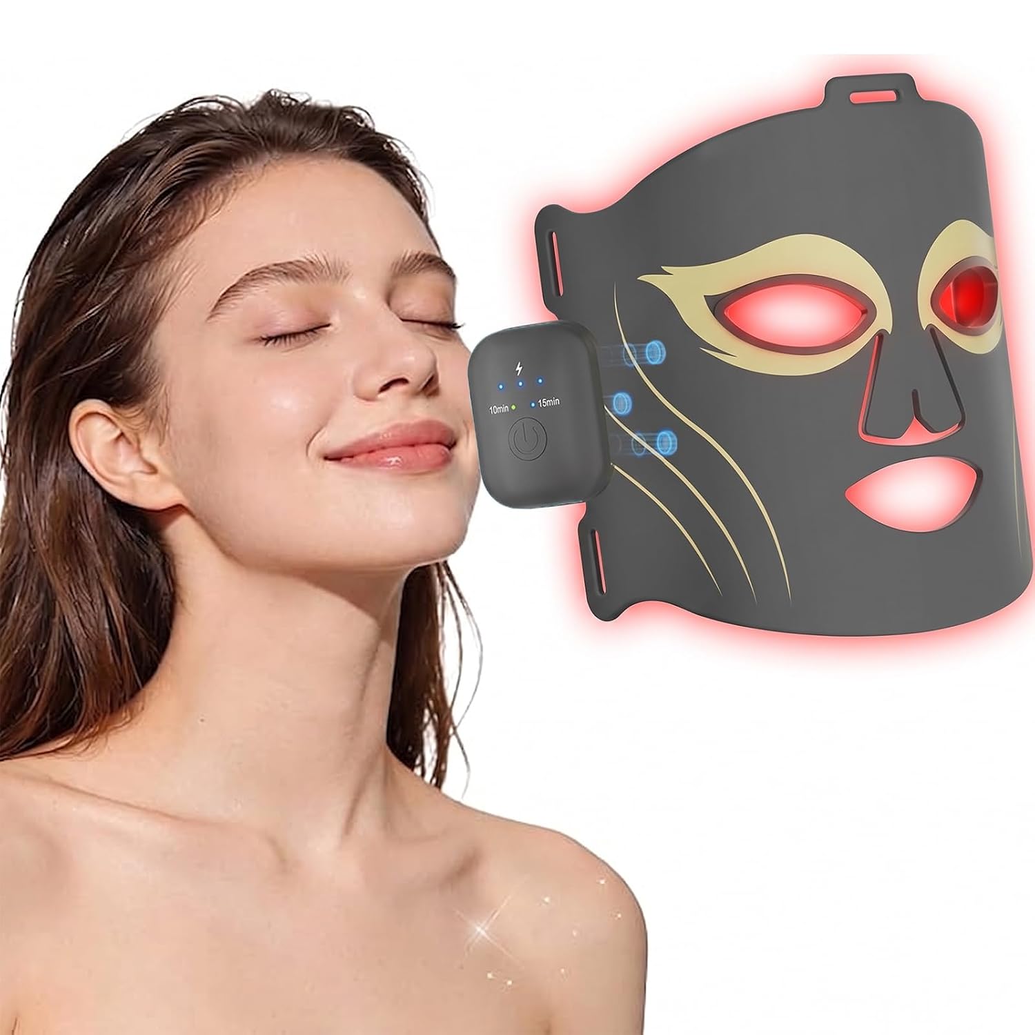 (-23%) Gesichtsmasken-Lichttherapie, LED-Rotlichttherapie für das Gesicht