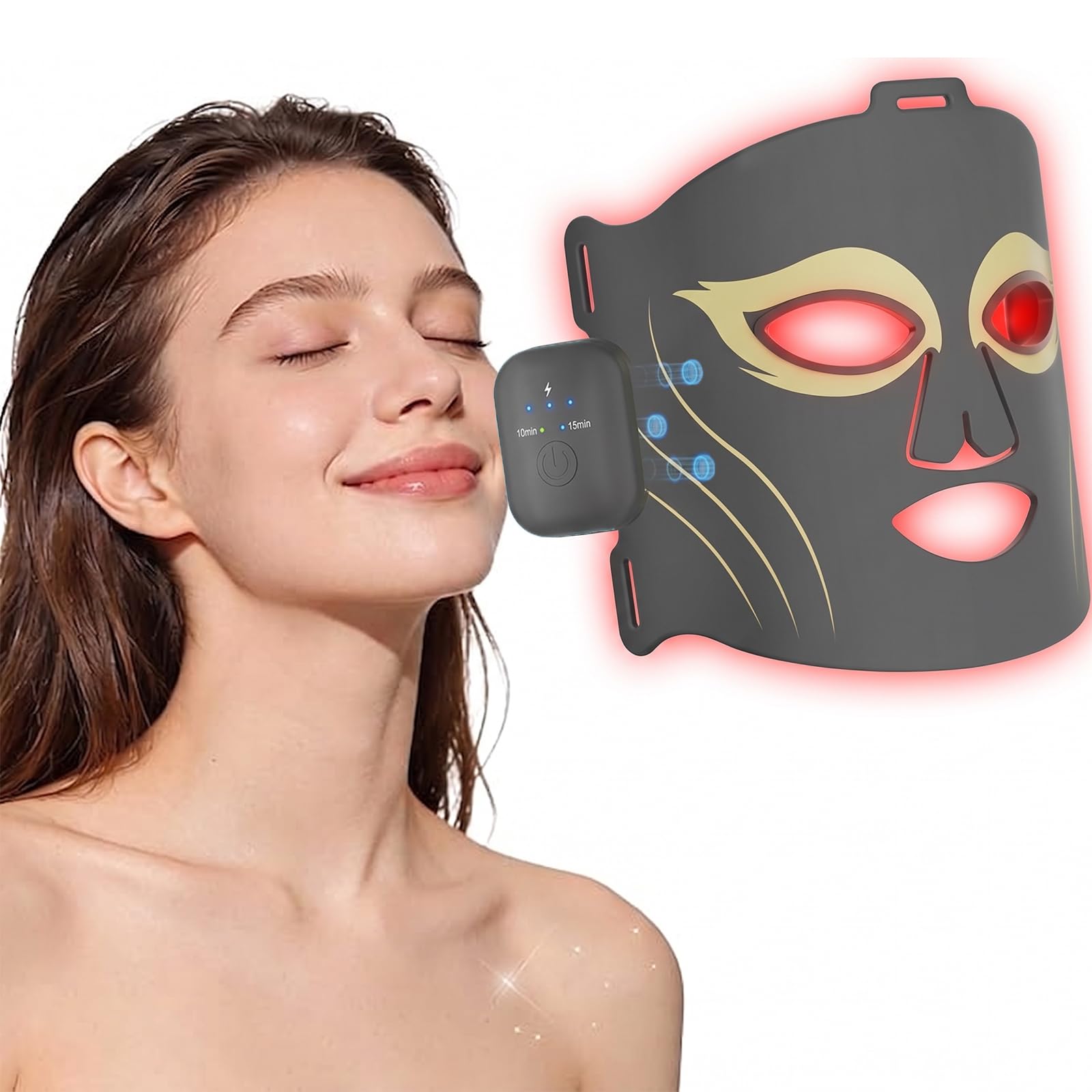 Gesichtsmasken-Lichttherapie, LED-Rotlichttherapie für das Gesicht