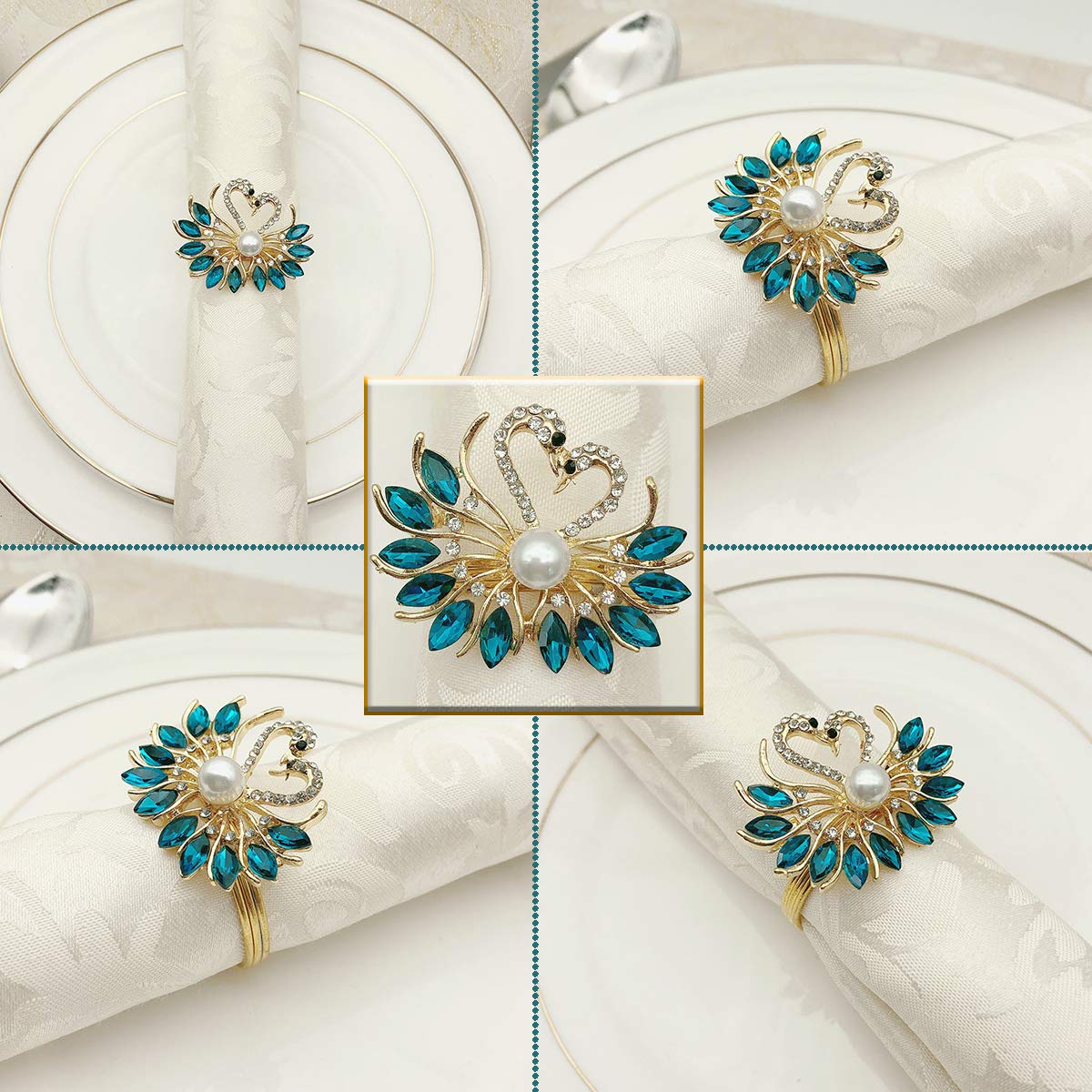 白鳥のナプキンリング Amazon｜LogHog 白鳥ナプキンリング 6個セット 繊細な白鳥のナプキン