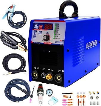 Plasma Cutter TIG Welder Pulse Stick Welder - CT418 3 in 1 Combo Welding Machine, 180A Pulse TIG/Arc Welding, 40A Plasma Cutting, 220V