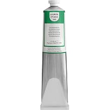 Lukas Studio Artist Oil Color Paints - High-pigment oil paint made with natural binder for artist, painting, more! - [Permanent Green - 200 mL]
