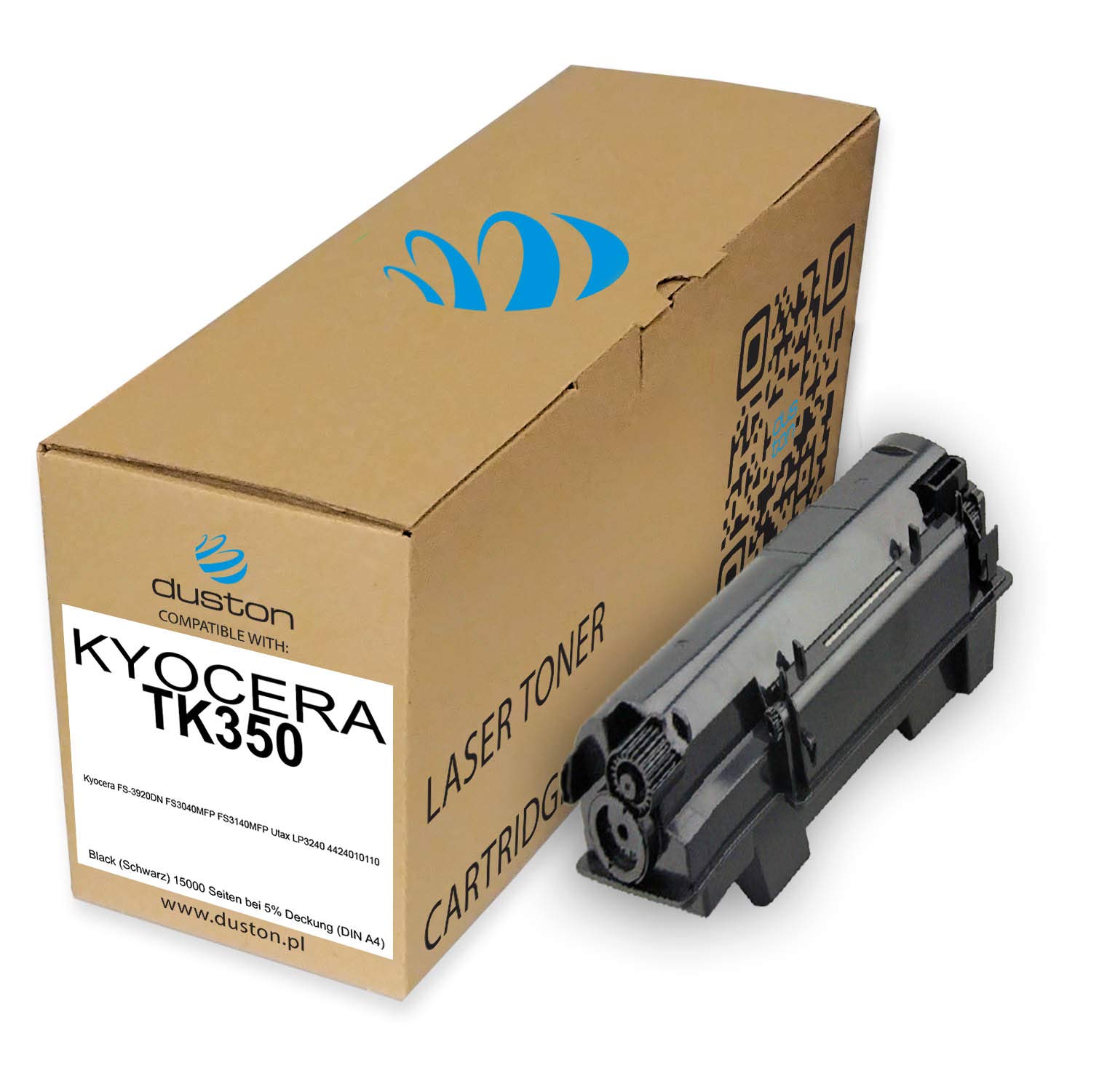 duston 2x toner nero TK350, TK-350 compatibile con Kyocera FS3920DN FS3040MFP FS3140MFP