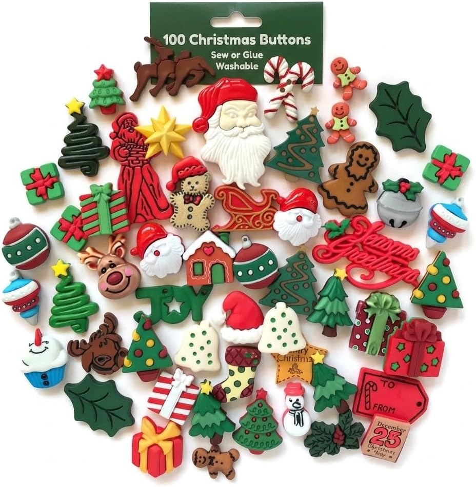Buttons Galore Christmas Embellishment Super Value Pack