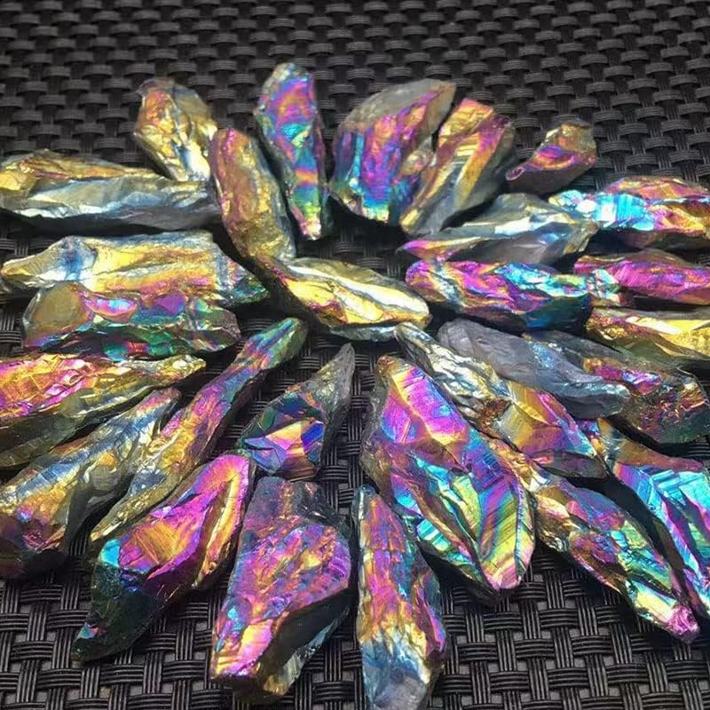 Miniatura 8 de Acxico 1 unids 3.53 oz titanio arco iris aura lemuriano cuarzo cristal punto curativo