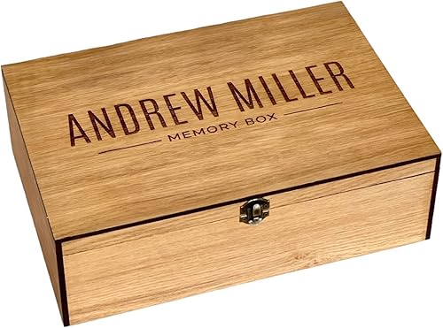 Miniatura 1 de Personalized wooden name box for memories, keepsake - Christmas gift, present for Him, Boyfriend, Boy, Guy, Groomsmen, Friend for Birthday