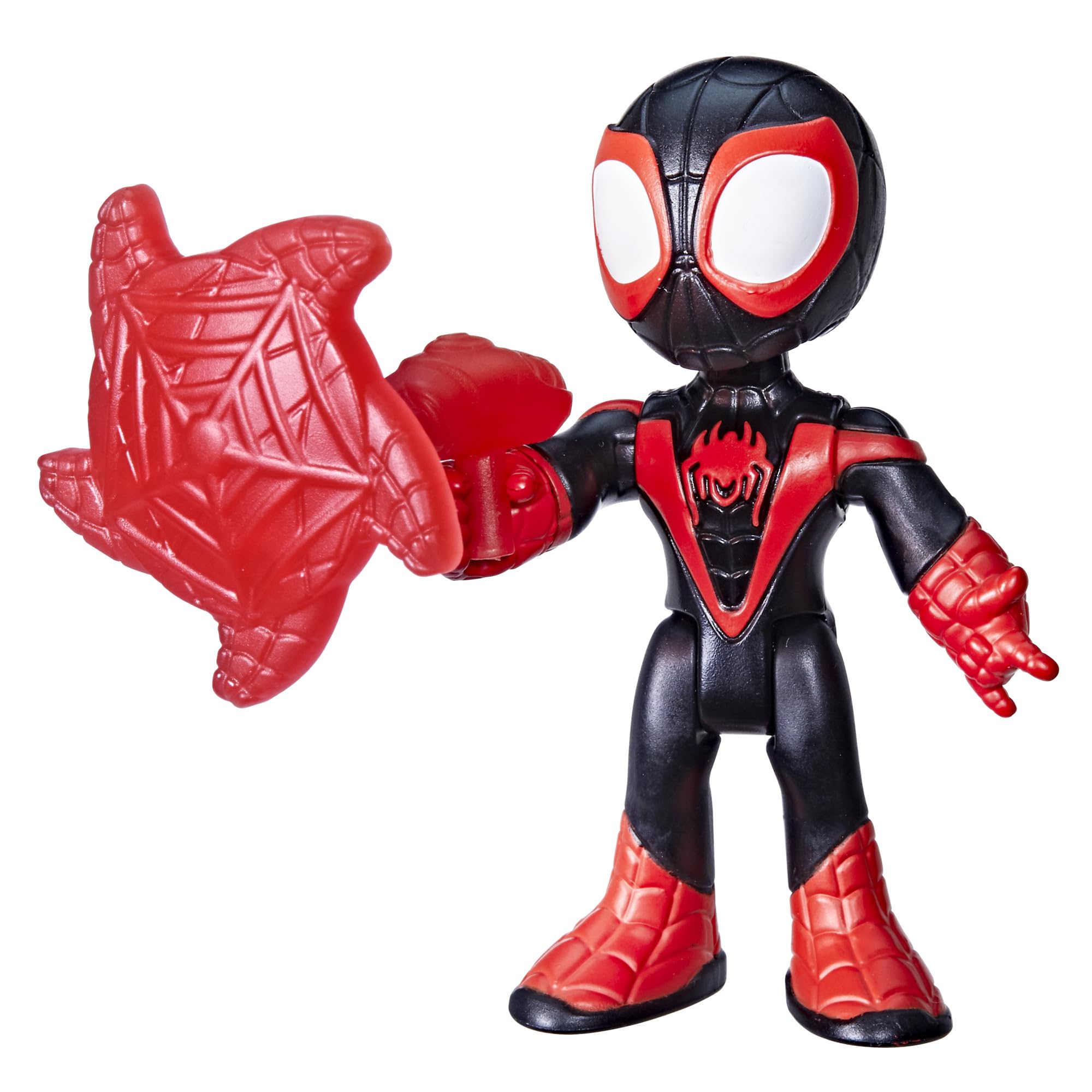 SPIDEY AND HIS AMAZING FRIENDS Marvel Miles 'Spin' Morales Toy with Accessory, Black, Red