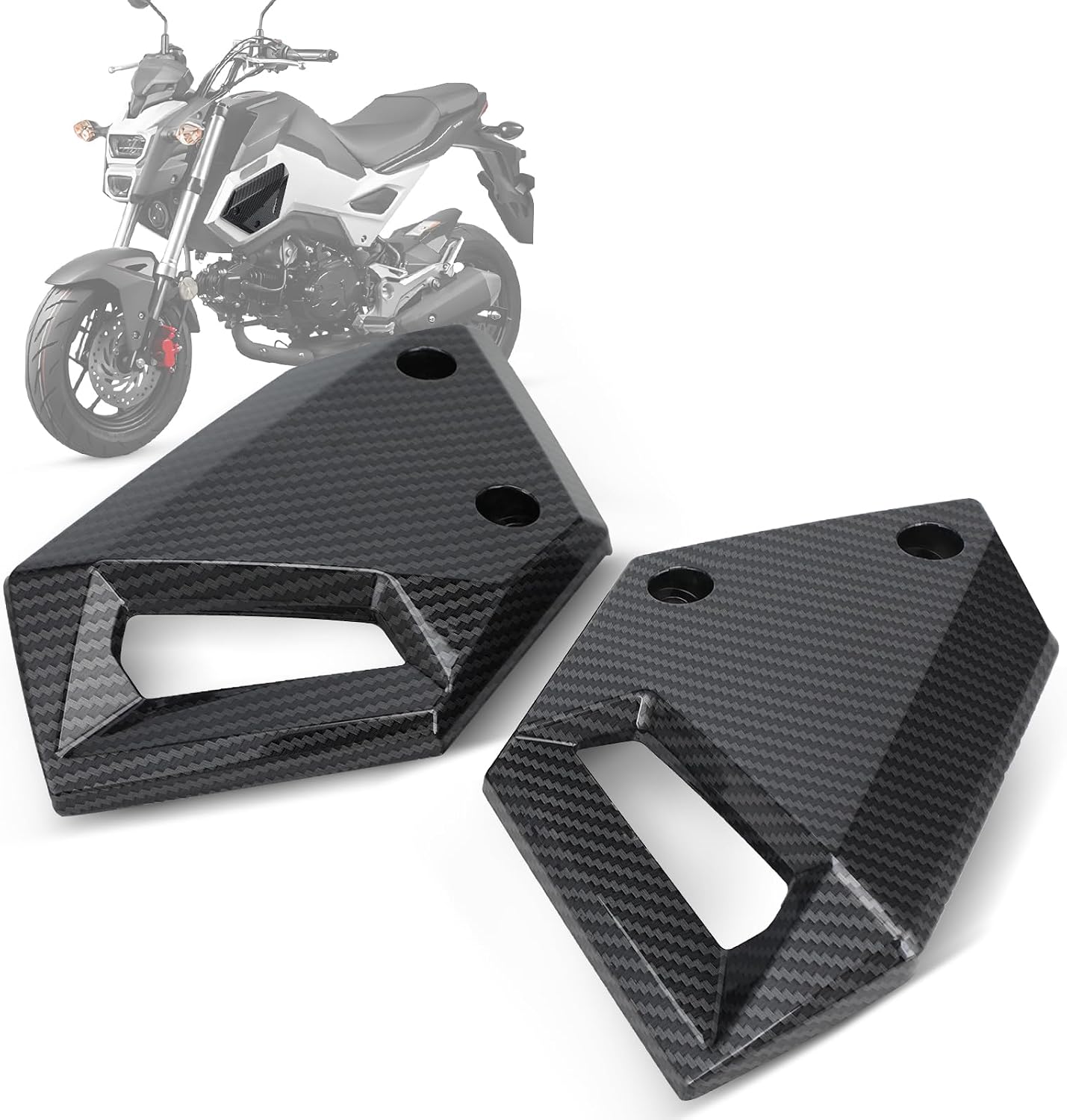Motorcycle Front Fender Side Panel Decor Tank Fairing Mudguard Kit Protector for Grom MSX 125 Boom Vader 125 BD 125 Grom Clone Carbon Fibre