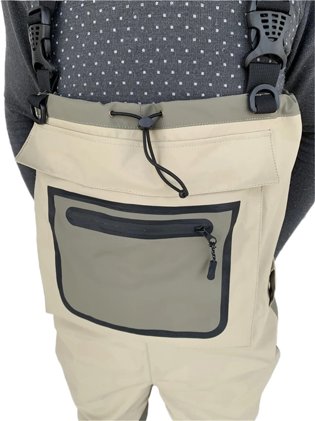 Wathose Herren wasserdichte und atmungsaktive Wathose for Fliegenfischen mit Neoprenfuß for Herren, Floßjagd, schnell trocknend