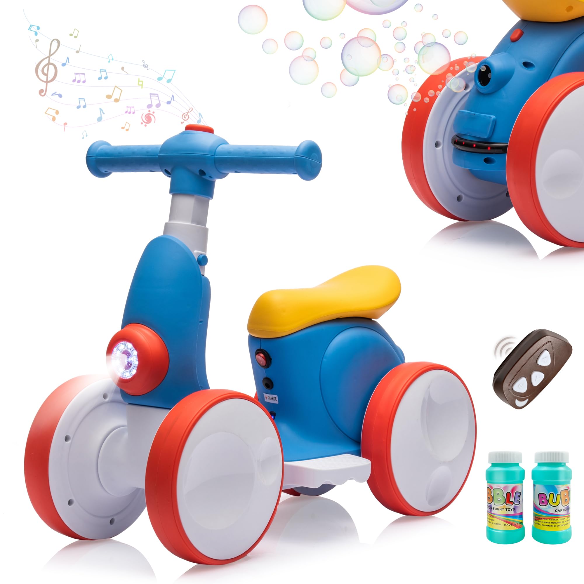 Amazon.com: JoyRydz 6V Electric Baby Balance Bike with Bubble
