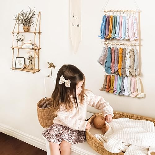 Vista 7 de POVETIRE Soporte para diadema organizador de bandas para la cabeza para niñas, diademas de bebé, accesorios para el cabello, organizador