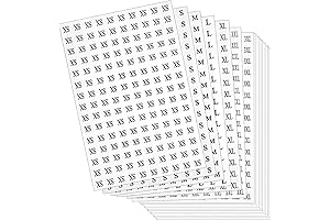 DIYASY Clothing Size Stickers (Multi-Batch, 0.6", 4200-Count)