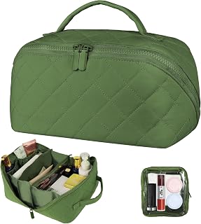 Festivalment Lay-Flat Travel Makeup Bag