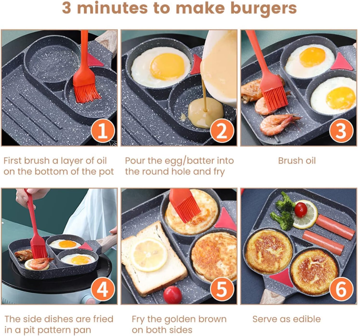 Omelet Pan,Pan Nonstick Pancake Pan,Egg Frying Pan,Nonstick Pan Steak Fried Egg Sausage Frying Pan Mini Pancake Pan Cast Iron Skillet Omelette Pan Frying Pot