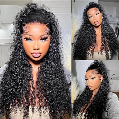 Miniatura 5 de Pelucas de cabello humano con encaje frontal transparente HD de 13 x 4 pulgadas, pelucas de cabello humano virgen 10A, densidad del 150%, cabello